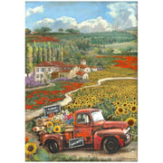 STAMPERIA A4 Rice Paper - SUNFLOWER ART DFSA4769
